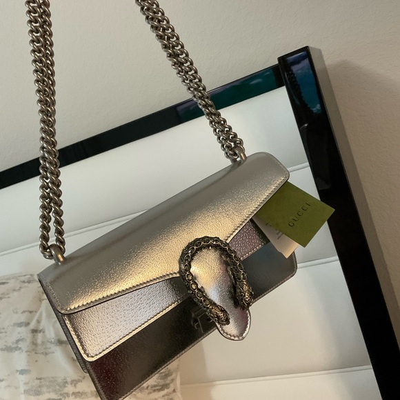 GUCCI pvc Crossbody Bags Metallic Calfskin MM Dionysus Shoulder Bag - Picture 15 of 15
